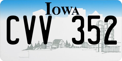 IA license plate CVV352