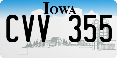 IA license plate CVV355