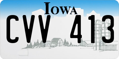 IA license plate CVV413