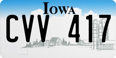 IA license plate CVV417
