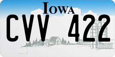 IA license plate CVV422