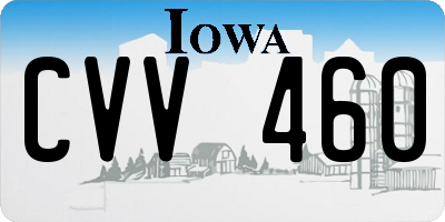 IA license plate CVV460