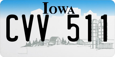 IA license plate CVV511