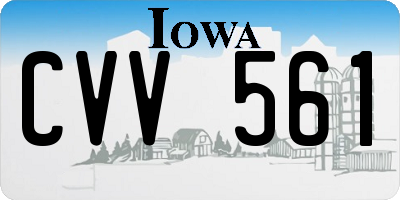 IA license plate CVV561