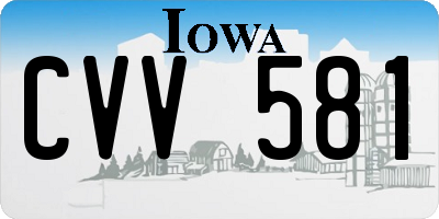 IA license plate CVV581