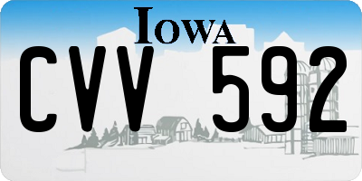 IA license plate CVV592