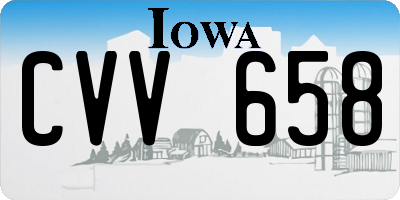 IA license plate CVV658