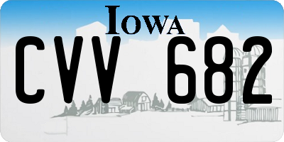 IA license plate CVV682