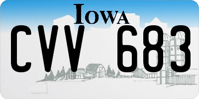 IA license plate CVV683