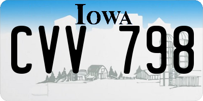 IA license plate CVV798
