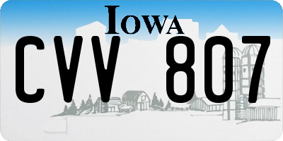 IA license plate CVV807