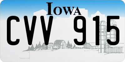 IA license plate CVV915