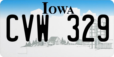 IA license plate CVW329