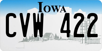 IA license plate CVW422