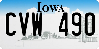 IA license plate CVW490