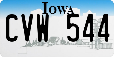 IA license plate CVW544