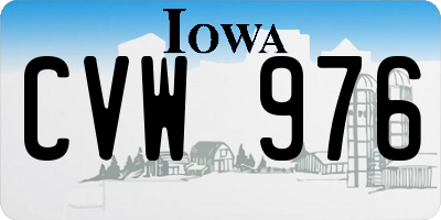 IA license plate CVW976