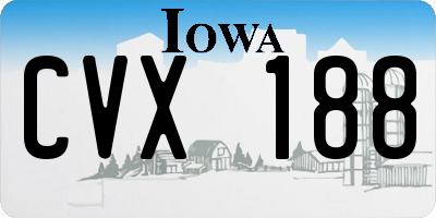 IA license plate CVX188