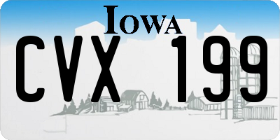 IA license plate CVX199