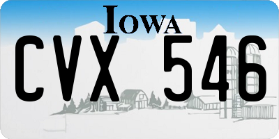 IA license plate CVX546