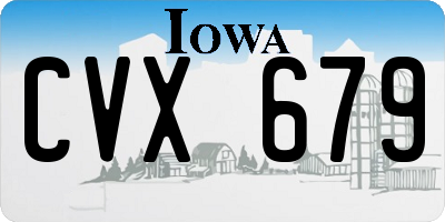 IA license plate CVX679