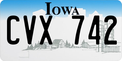 IA license plate CVX742