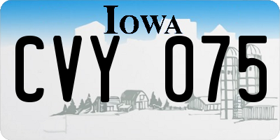 IA license plate CVY075