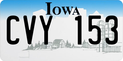 IA license plate CVY153