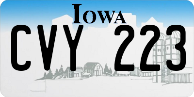 IA license plate CVY223