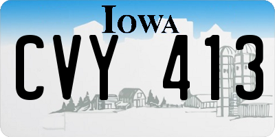 IA license plate CVY413