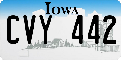 IA license plate CVY442