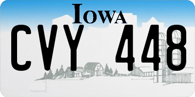 IA license plate CVY448