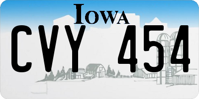 IA license plate CVY454