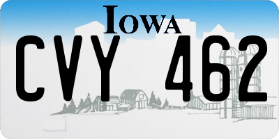 IA license plate CVY462