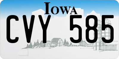 IA license plate CVY585