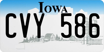 IA license plate CVY586