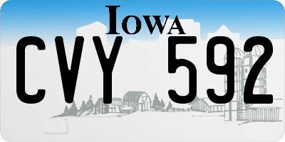 IA license plate CVY592