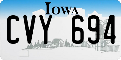 IA license plate CVY694
