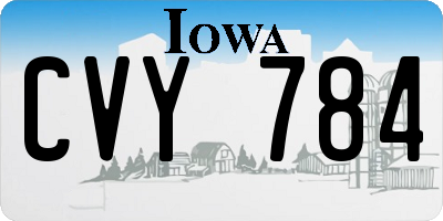 IA license plate CVY784