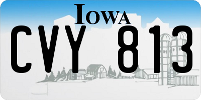 IA license plate CVY813