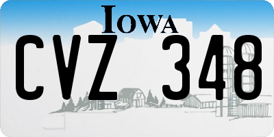 IA license plate CVZ348