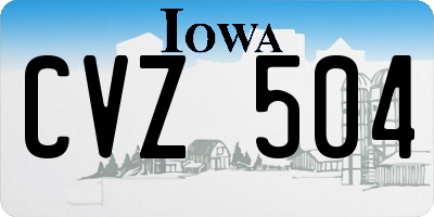 IA license plate CVZ504