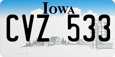 IA license plate CVZ533