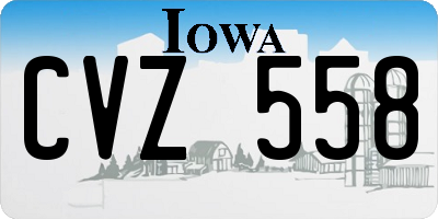 IA license plate CVZ558