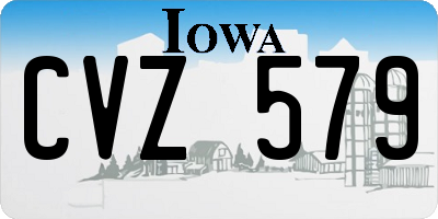 IA license plate CVZ579