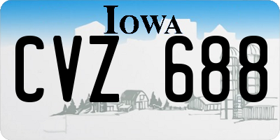 IA license plate CVZ688