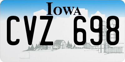 IA license plate CVZ698