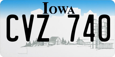 IA license plate CVZ740