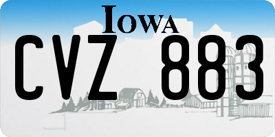 IA license plate CVZ883