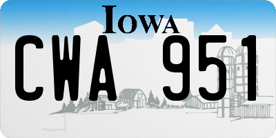 IA license plate CWA951